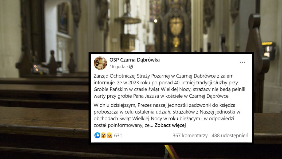 Konflikt straży pożarnej z proboszczem