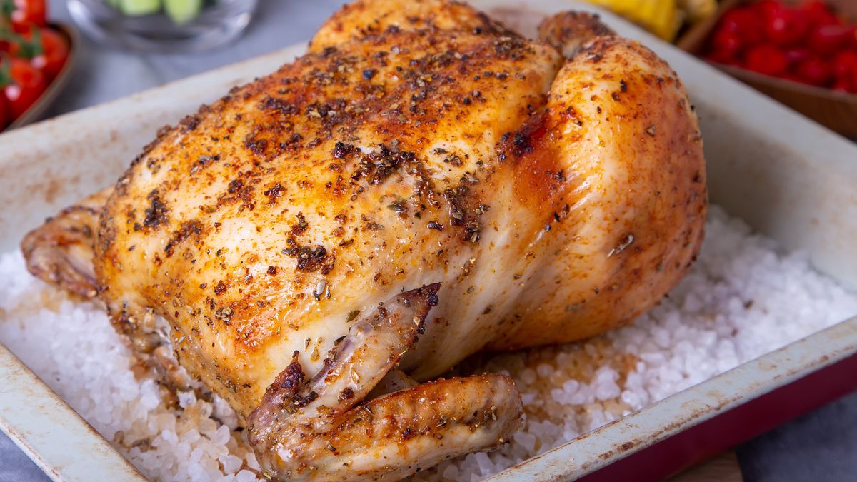Kurczak pieczony na soli