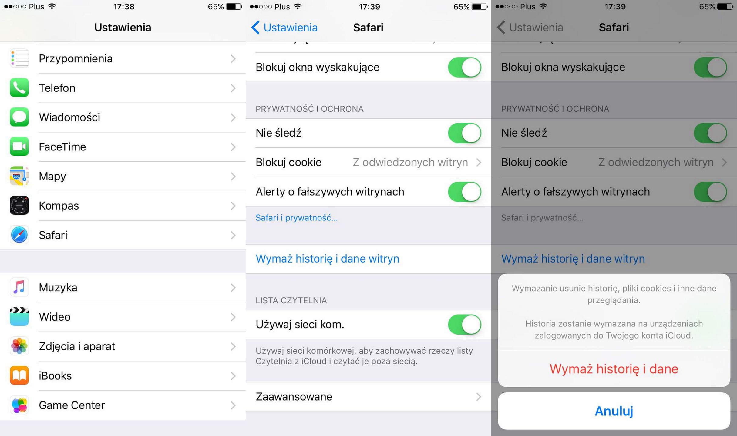 Usuwanie historii przeglądania w telefonie z Androidem i iPhone 4