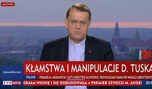 Ksiądz komentował w TVP Info słowa Tuska. "Demoniczna wypowiedź"