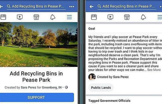 Facebook wprowadza funkcję Community Actions do tworzenia petycji online