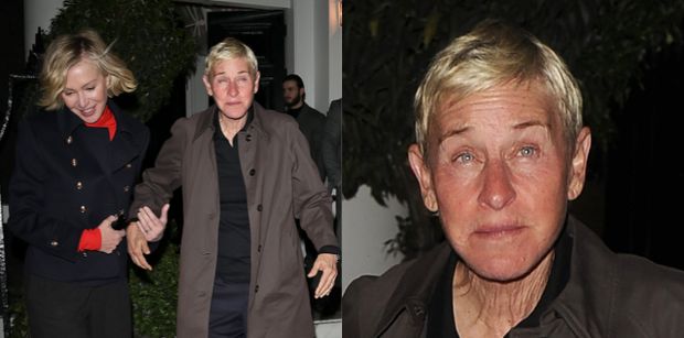 Podtrzymywana przez żonę Ellen DeGeneres opuszcza knajpę w Londynie (ZDJĘCIA)