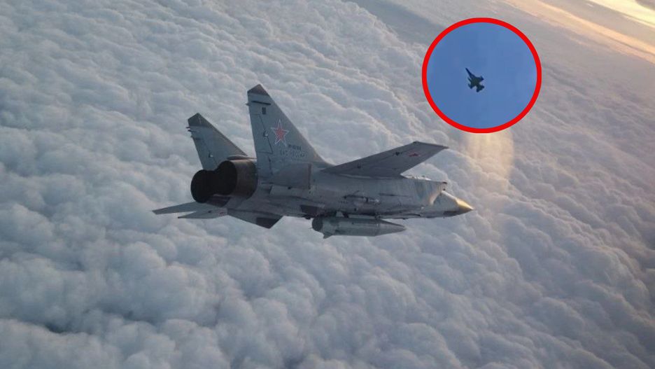 MiG-31K, którego celem może być F-16