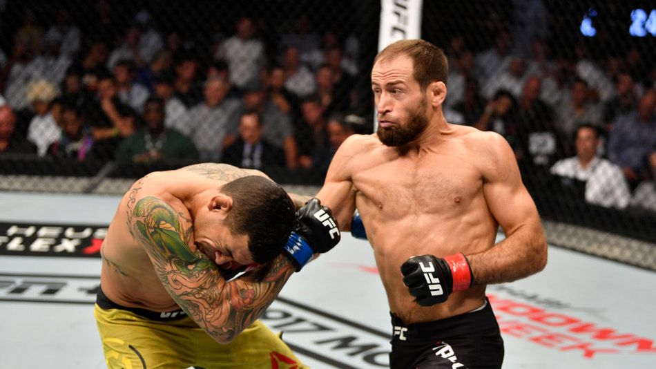 Getty Images / Zuffa  / Na zdjęciu: walka Diego Ferreira - Mairbek Taisumov