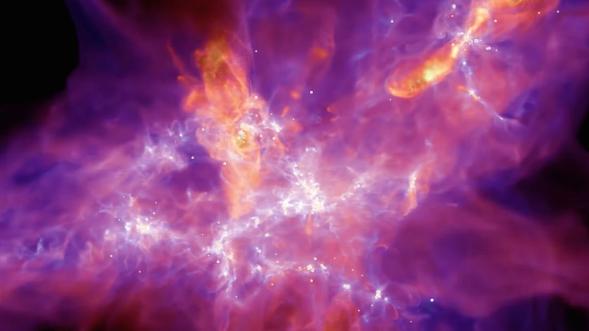 Animacja ukazująca powstanie gwiazdy. To najbardziej realistyczna symulacja, jaką stworzono 1