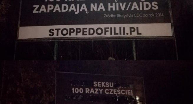 Wrocławscy aktywiści zmienili przekaz homofobicznego billboardu
