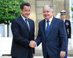 Francja: Sarkozy spotkał się z Lechem Kaczyńskim
