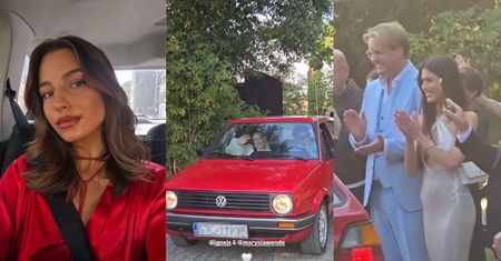 Odziana w szkarłat Julia Wieniawa i wydekoltowana Roksana Węgiel balują na weselu aktora Ignacego Lissa