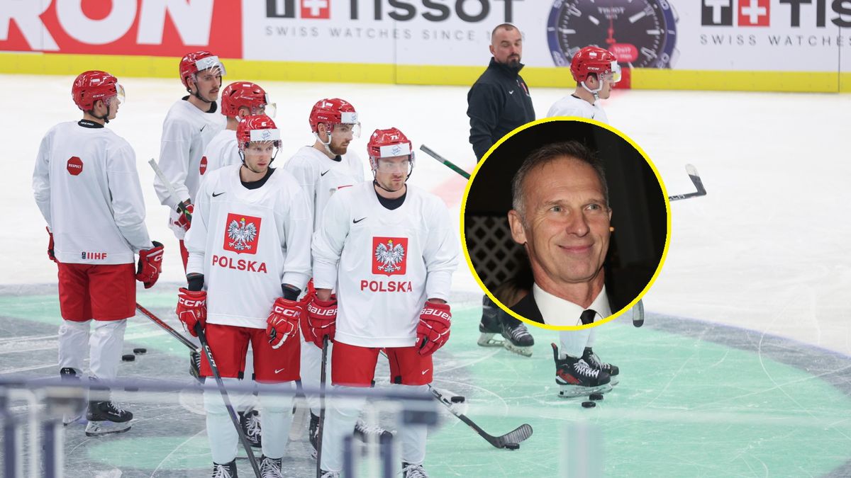 Materiały prasowe / PAP/Jarek Praszkiewicz i Bruce Bennett/Getty Images / Na zdjęciu: hokeiści reprezentacji Polski i Dominik Hasek (w kółeczku)