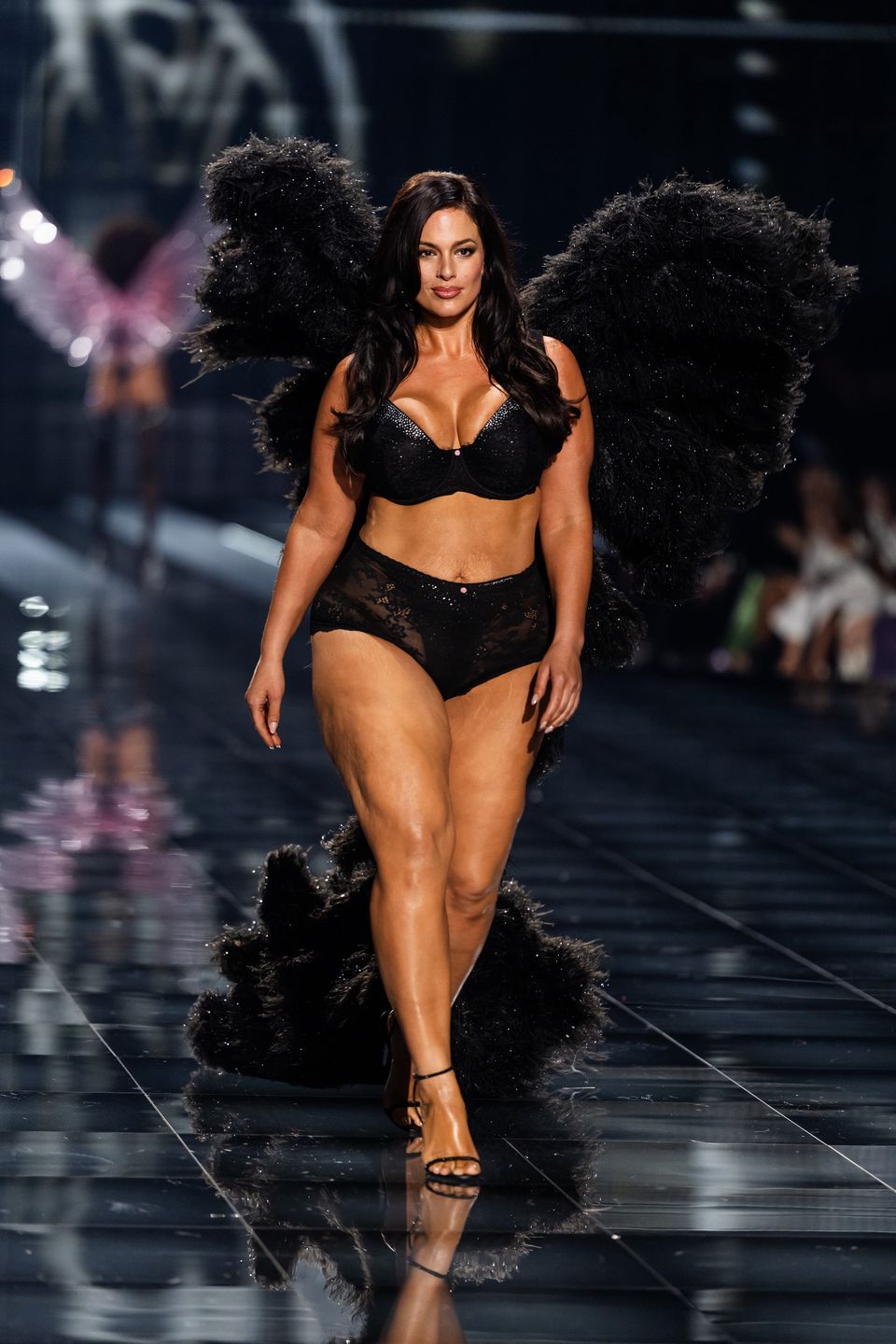NEW YORK, NEW YORK - OCTOBER 15: Ashley Graham walks the runway during the Victoria's Secret Fashion Show at Steiner Studios on October 15, 2025 in New York City. (Photo by TheStewartofNY/FilmMagic)