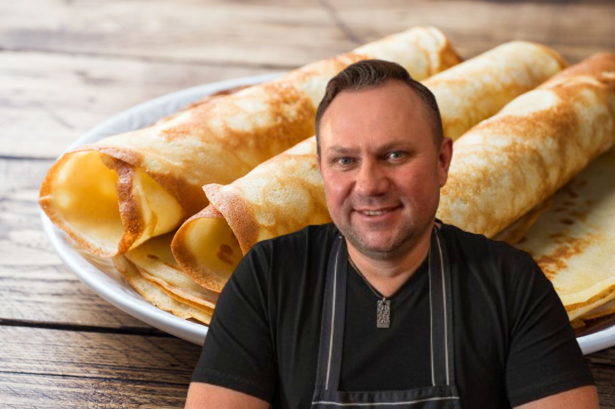 Tomasz Strzelczyk dodaje do naleśników jeden składnik. Wychodzą puszyste jak chmurka