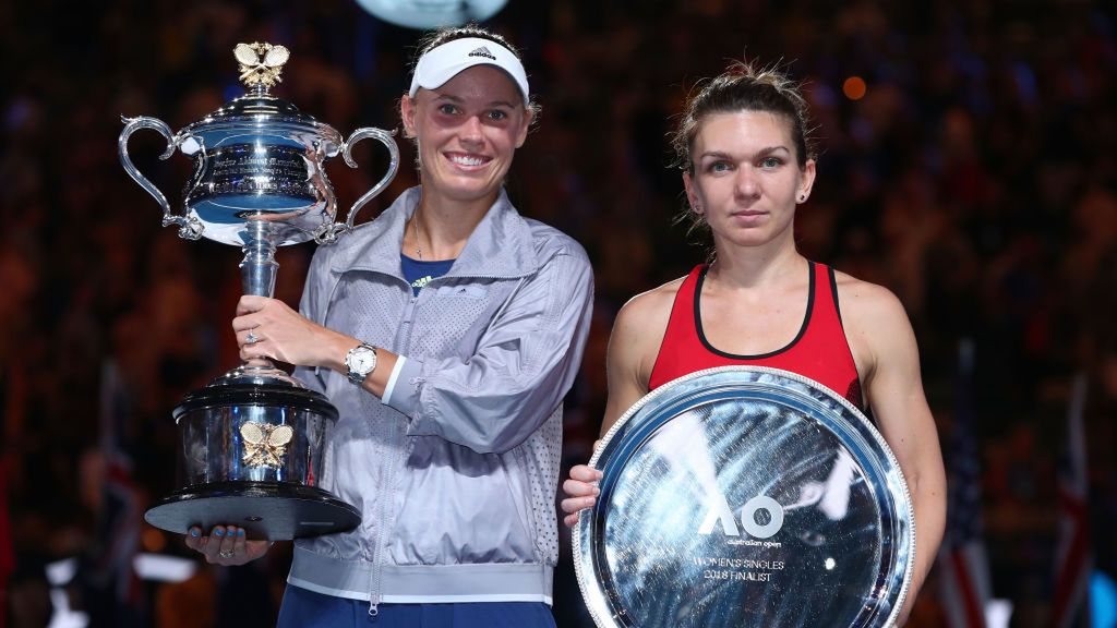 Karolina Woźniacka i Simona Halep, mistrzyni i finalistka Australian Open 2018