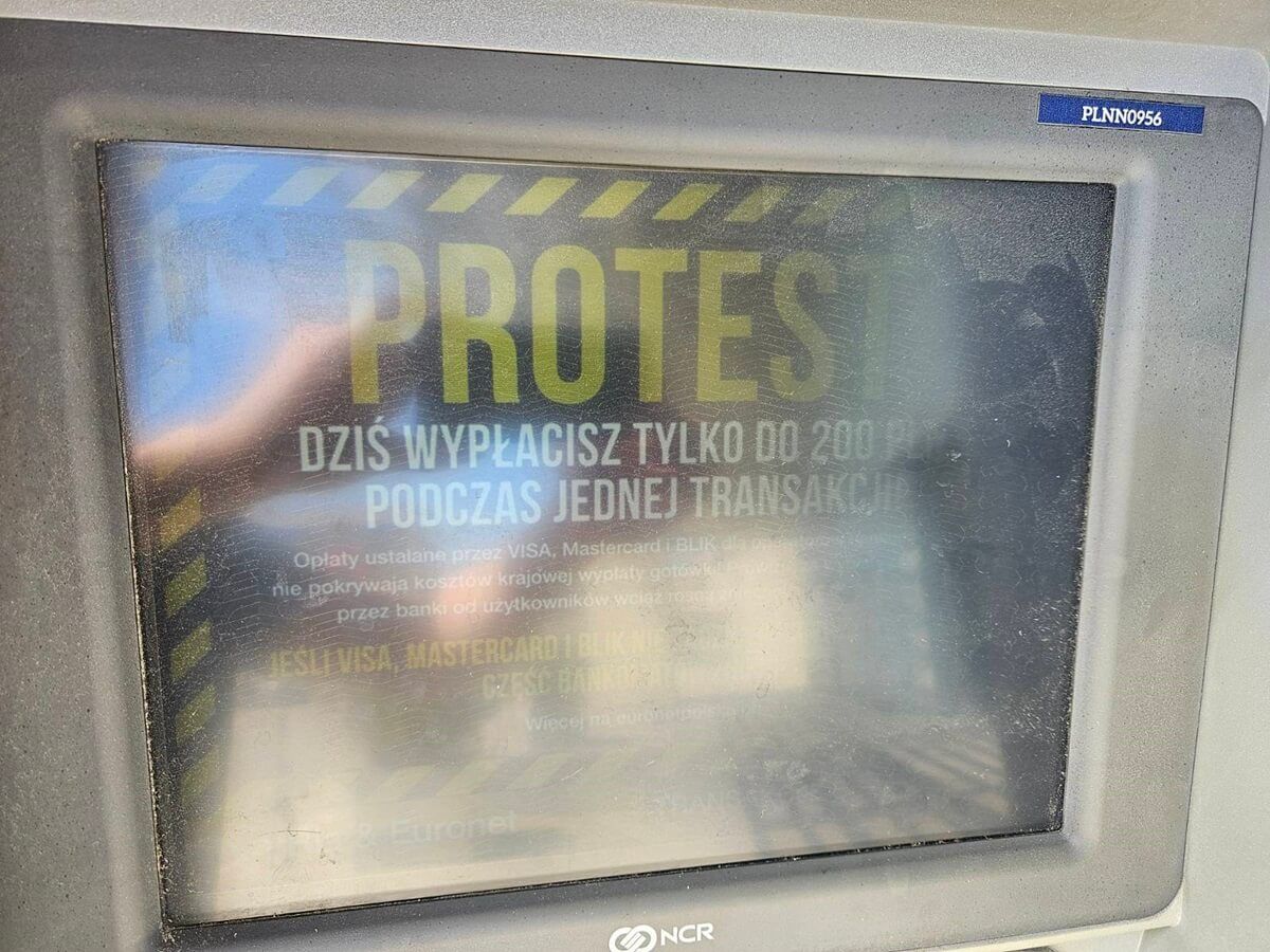 Limit wypłaty 200 zł na jedną transakcję w bankomacie Euronet