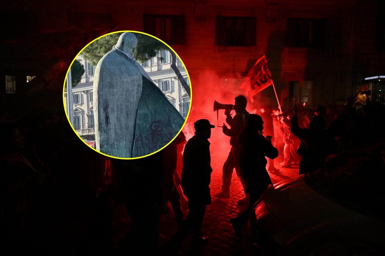 "Dość nienawiści". Zdewastowany pomnik św. Jana Pawła II w Rzymie