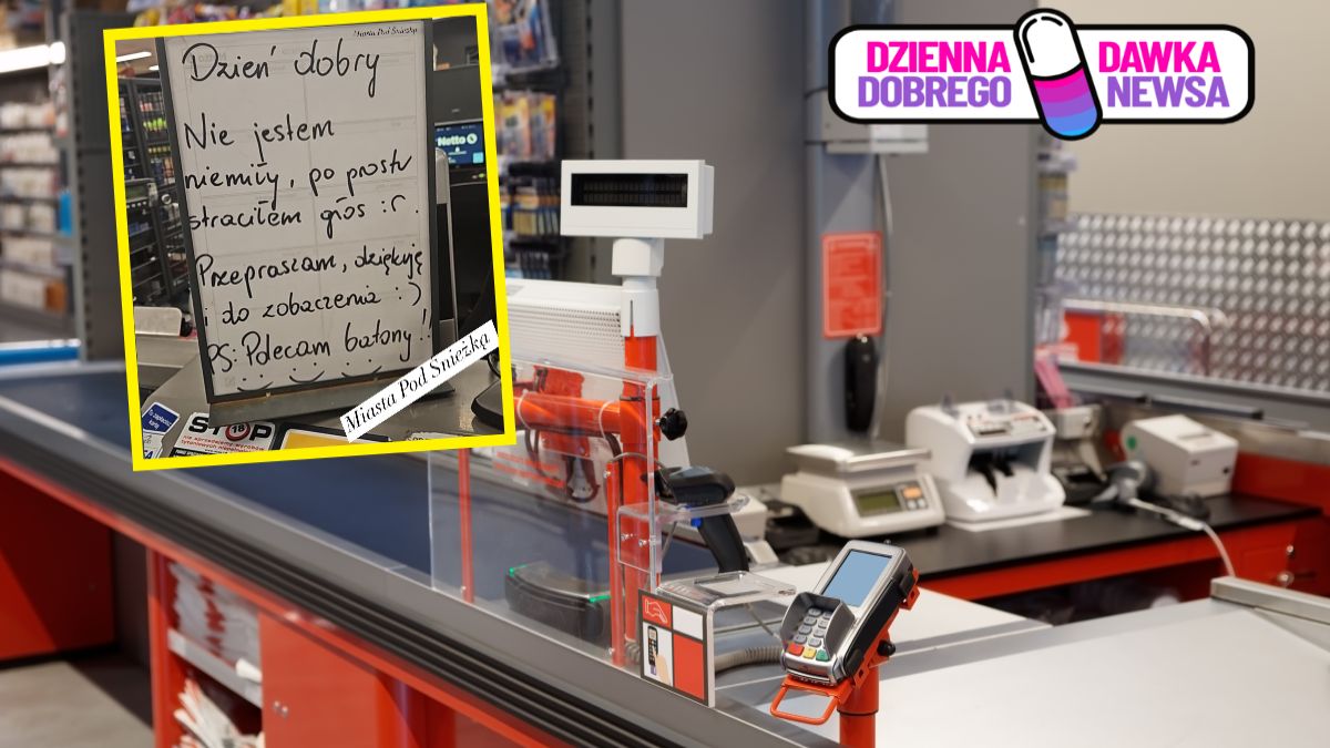 Stracił głos, więc zostawił specjalną kartkę