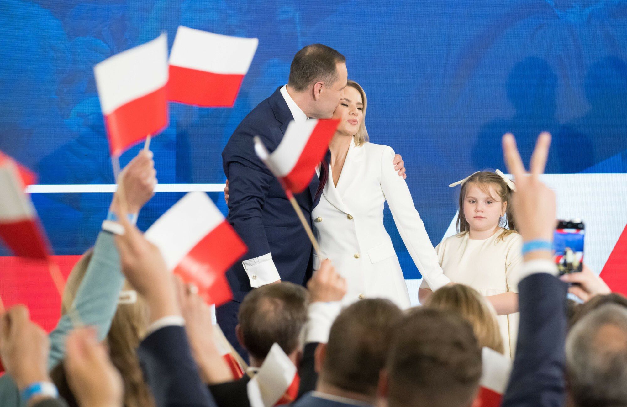 Marta Nawrocka w sukience o kroju marynarki 