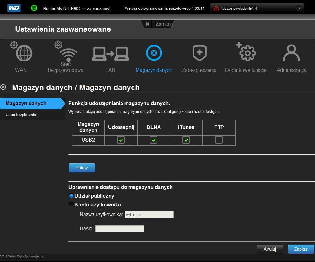 WD My Net N900 – test dwupasmowego routera WiFi 802.11n 450 Mbps 8