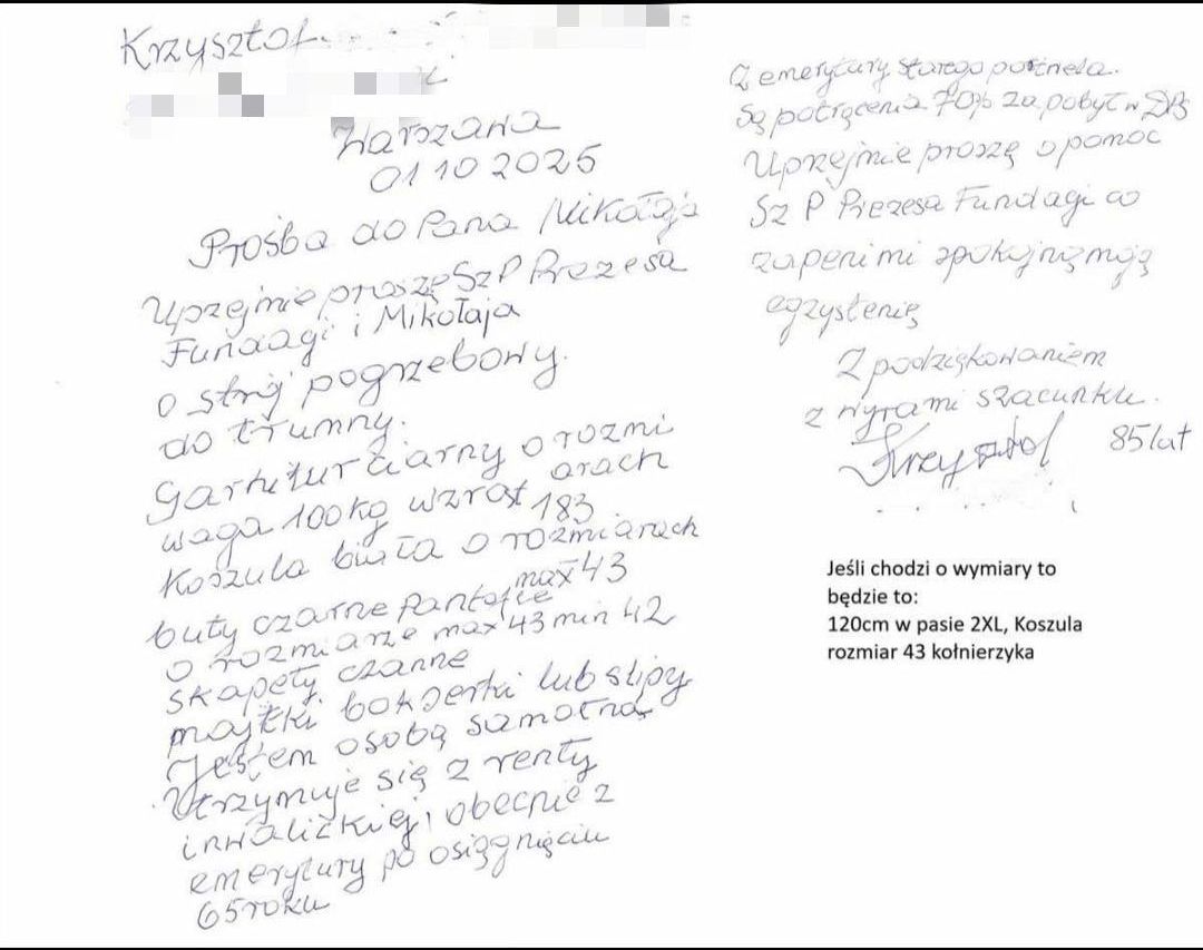 List Krzysztofa do św. Mikołaja