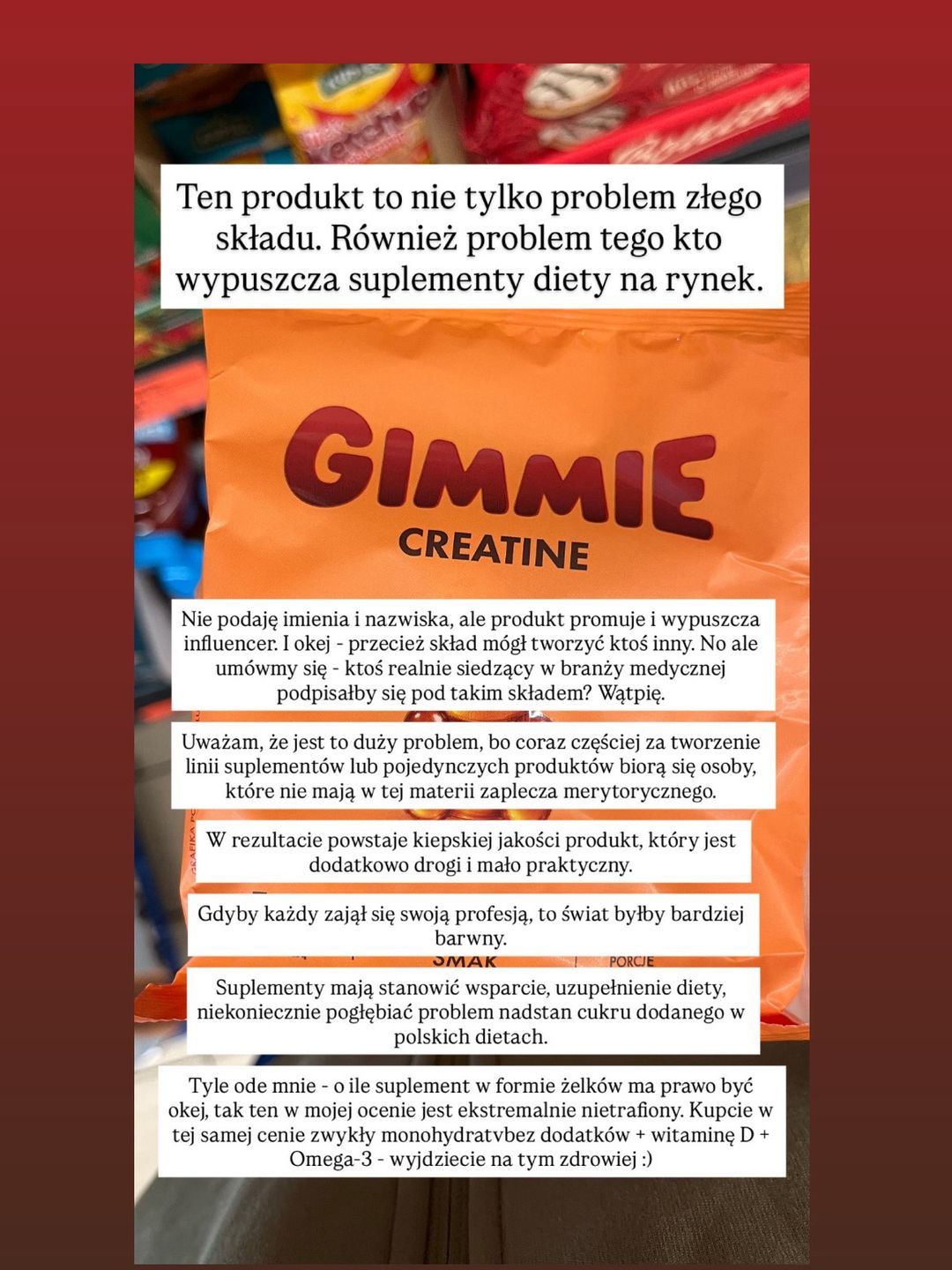 Ekspert krytykuje żelki Macieja Musiała