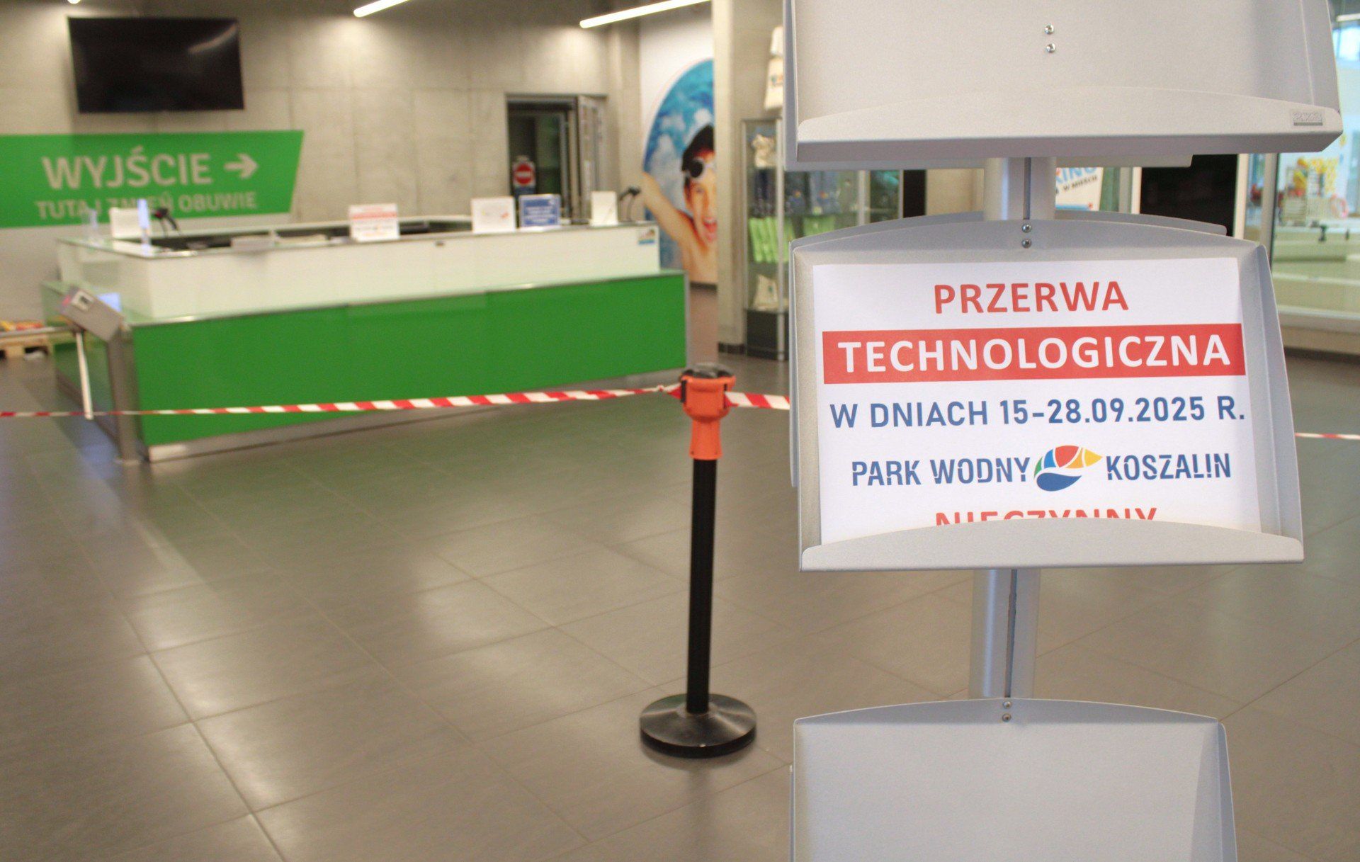 PARK WODNY KOSZALIN PRZERWA TECHNOLOGICZNA