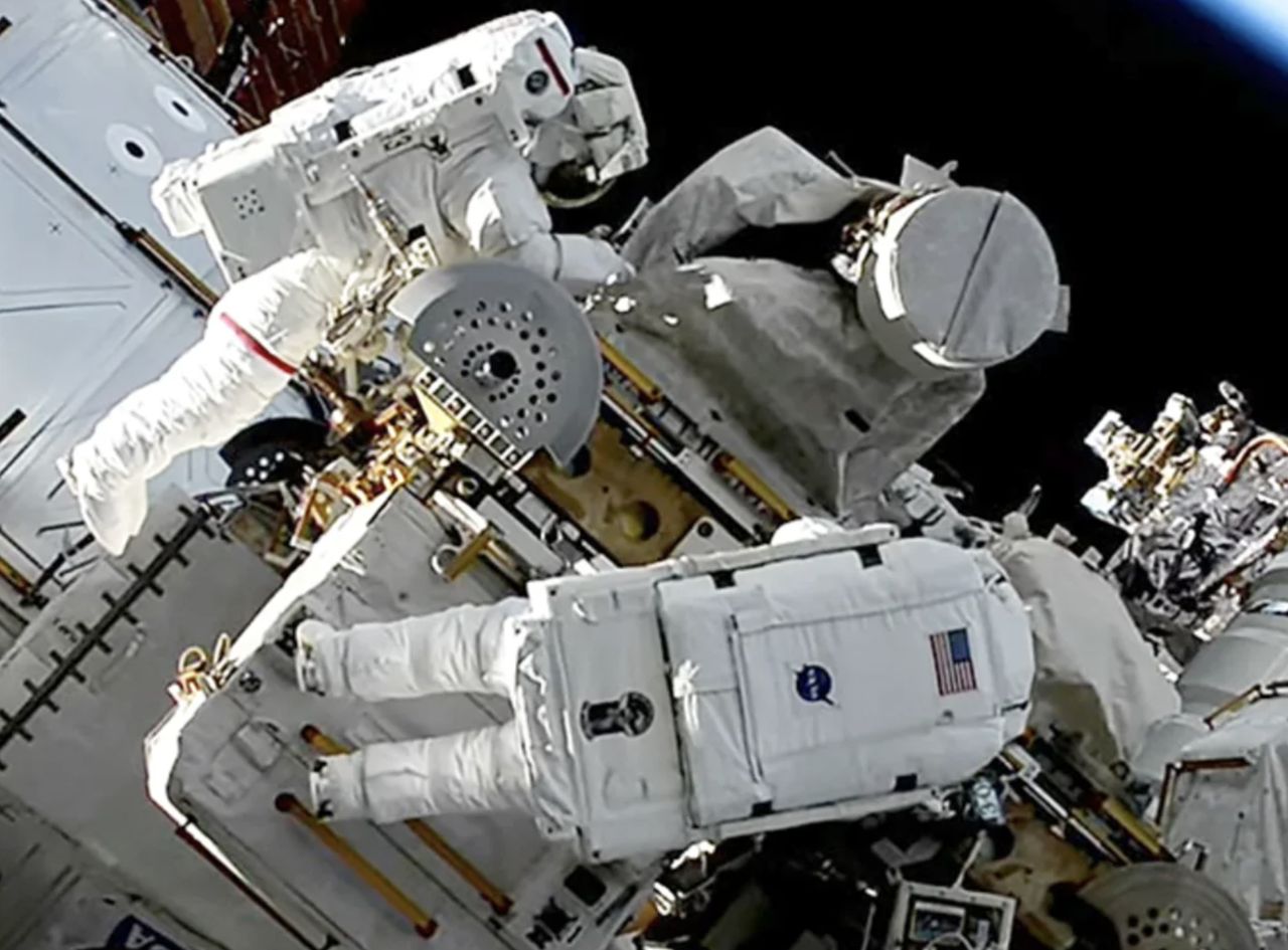 During a spacewalk from the international station, the astronauts lost a bag of tools.