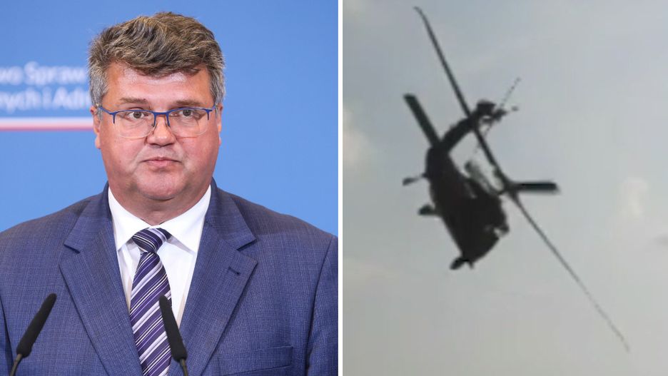 Incydent z policyjnym śmigłowcem. Wiceszef MSWiA przyznaje