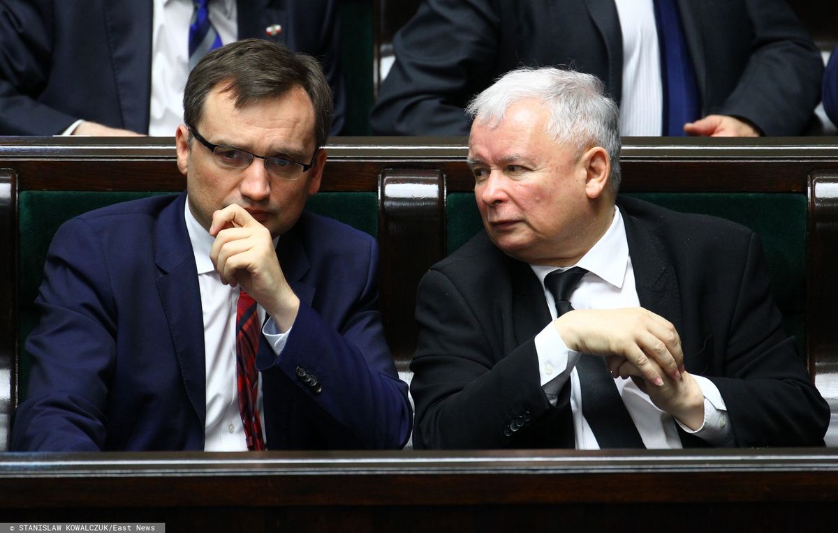 Jarosław Kaczyński i Zbigniew Ziobro w Sejmie 