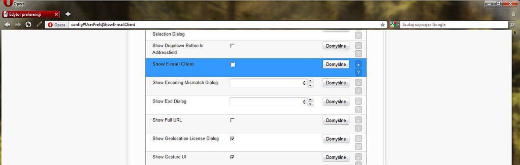 Opera 11.60 - Show E-mail Client - odptaszanie/zaptaszanie