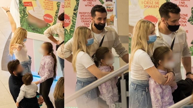 Barbara Kurdej-Szatan buszuje po centrum handlowym z mężem i dziećmi