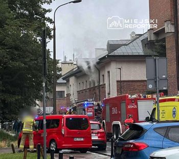 Pożar na terenie klasztoru Franciszkanów na Mokotowie