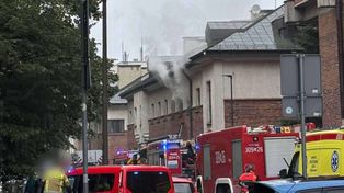 Pożar na terenie klasztoru Franciszkanów na Mokotowie
