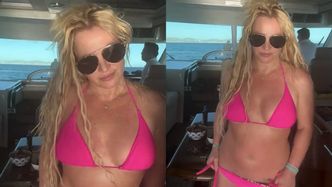 U Britney Spears bez zmian: stroi miny i wywija na jachcie w różowym bikini (ZDJĘCIA)