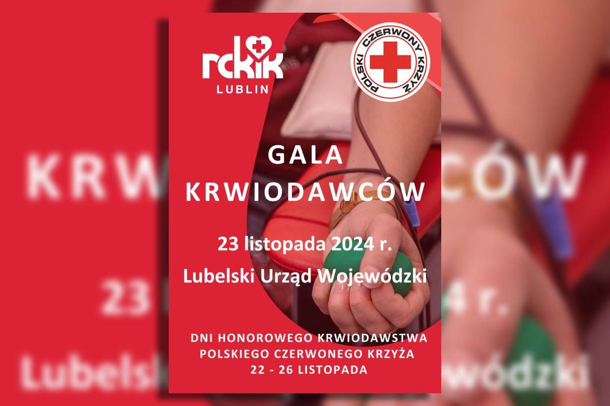 Plakat Gala Krwiodawców LOO PCK