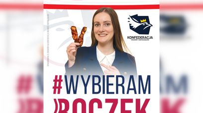 Kandydatka Konfederacji pozuje z boczkiem. Poza tym wszystko w normie