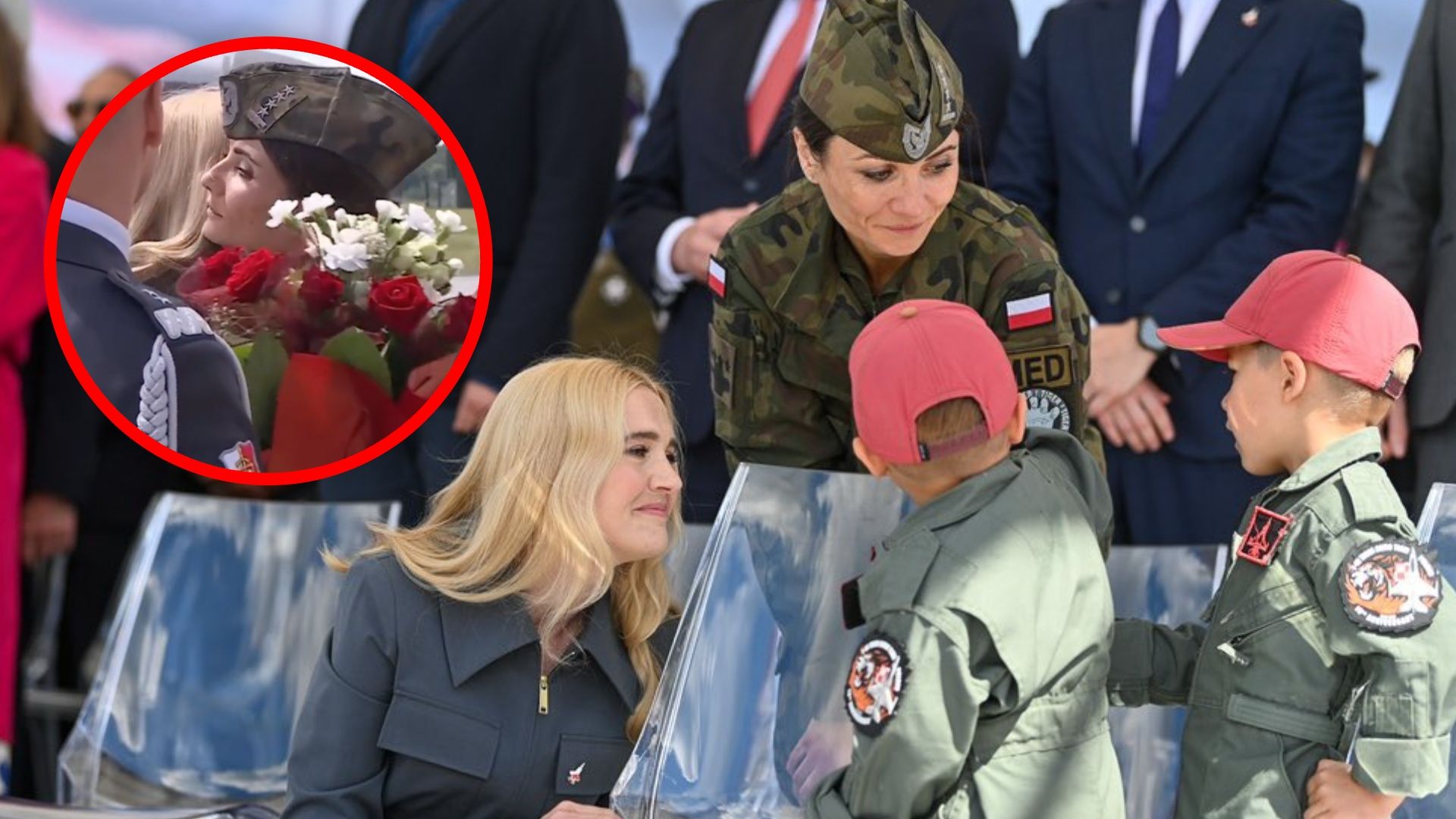 Wzruszający moment przy F-35. Wdowa po "Slabie" pojawiła się z dziećmi
