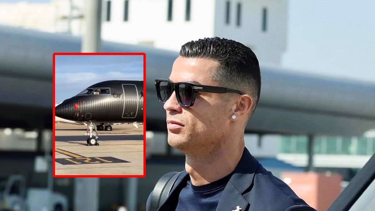 Instagram / Cristiano Ronaldo / X / DAMIADENUGA / Na zdjęciu: Cristiano Ronaldo i jego samolot