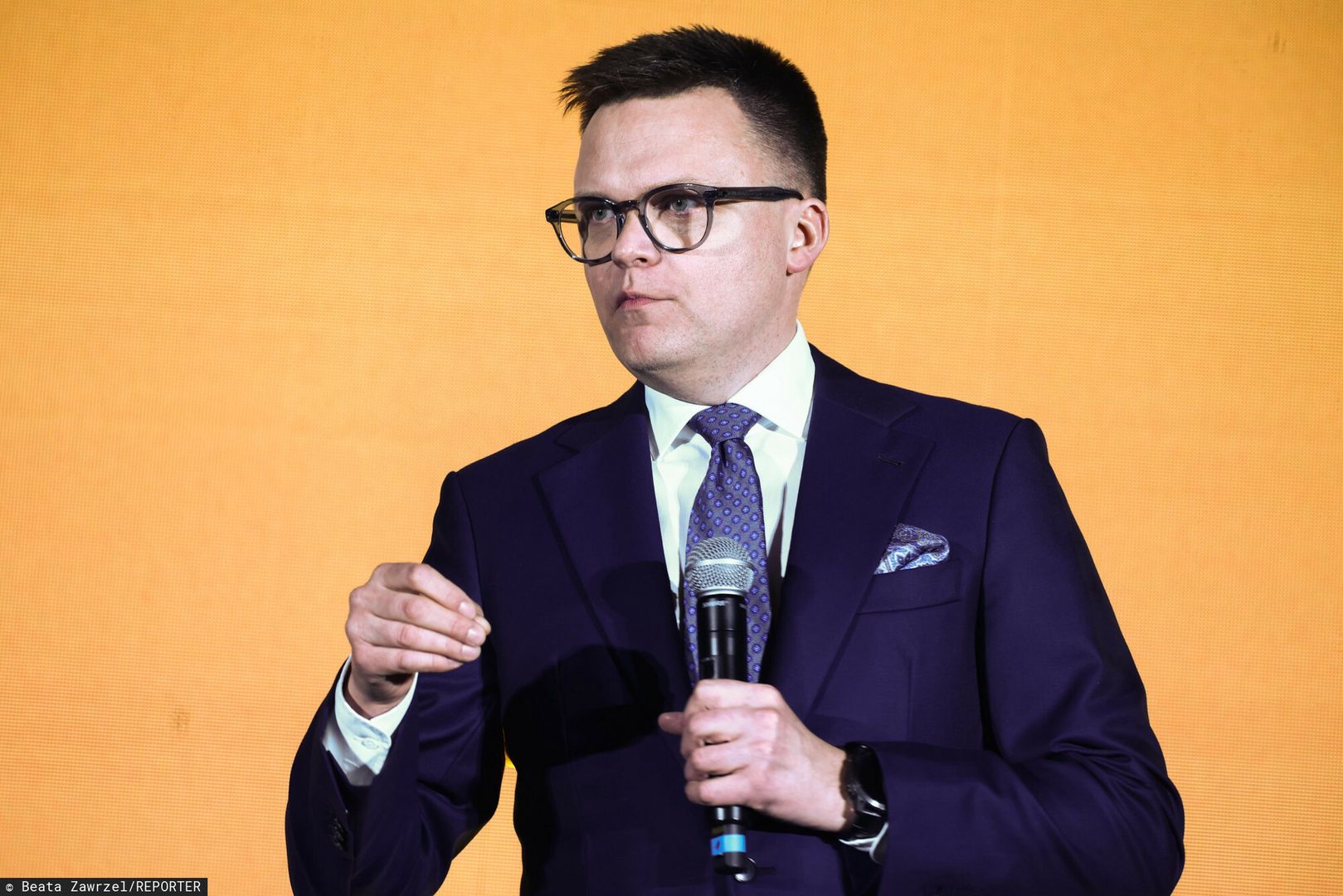 Szymon Ho?ownia na inauguracji kampanii Rafa?a Komarewicza w Krakowie
27.02.2024 Krakow Hala Hutnik. Spotkanie otwarte Rafala Komarewicza, kandydata na prezydenta Krakowa
n/z Szymon Holownia
 fot Beata Zawrzel/REPORTER
Beata Zawrzel/REPORTER