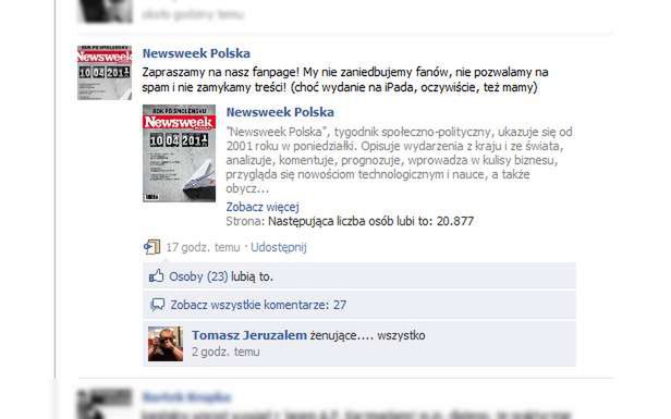 "Newsweek" kontra "Przekrój" - facebookowa wojna znanych tygodników 2