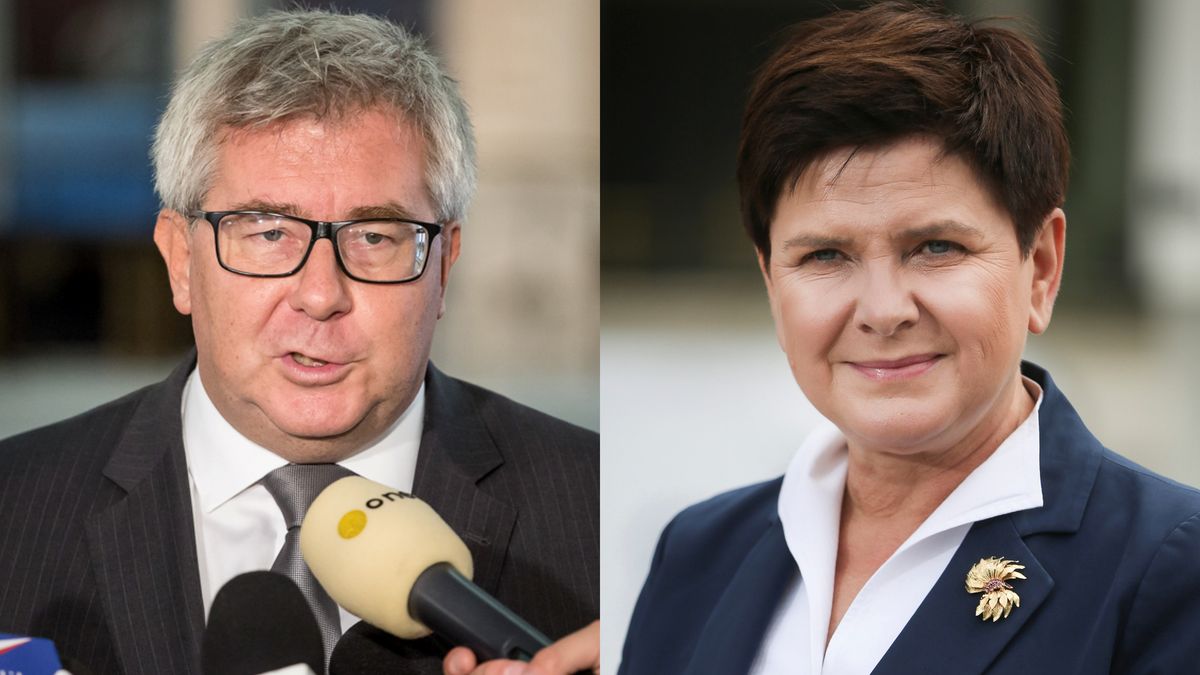 Ryszard Czarnecki i Beata Szydło 