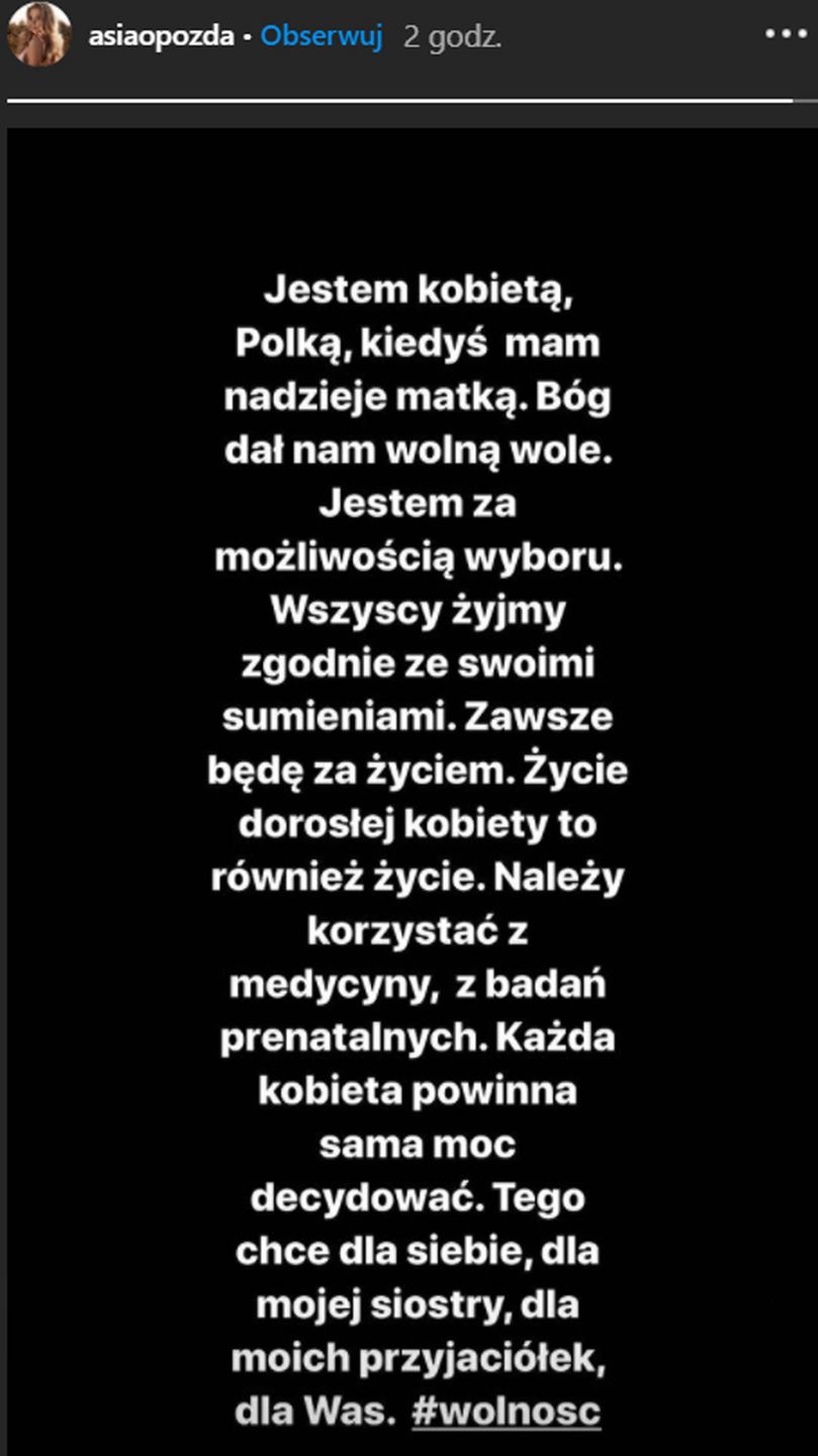 Joanna Opozda walczy o prawo do aborcji