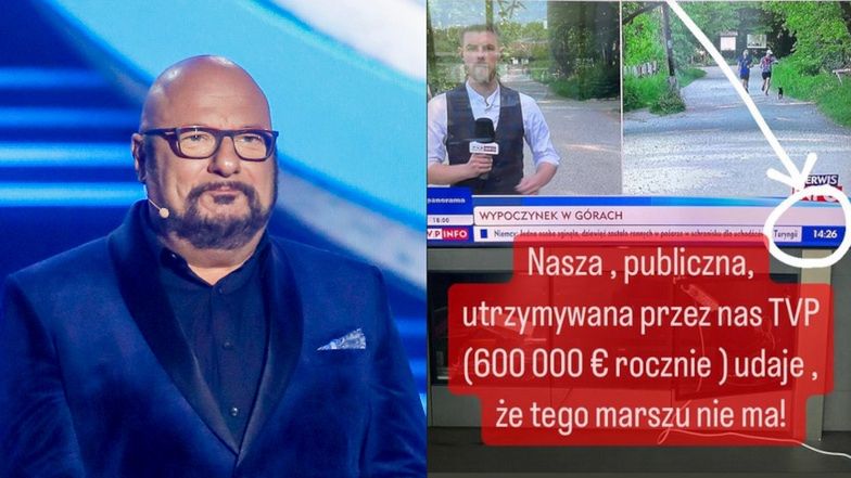Piotr Gąsowski pomstuje na relację w TVP: "UDAJE, że tego marszu NIE MA!" (FOTO)