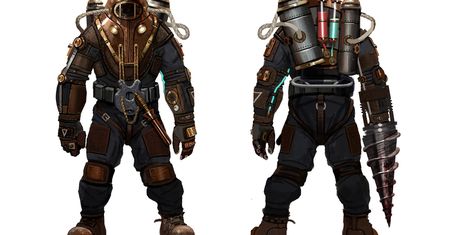 To już ostateczny wygląd Big Daddy`ego w Bioshocku 2