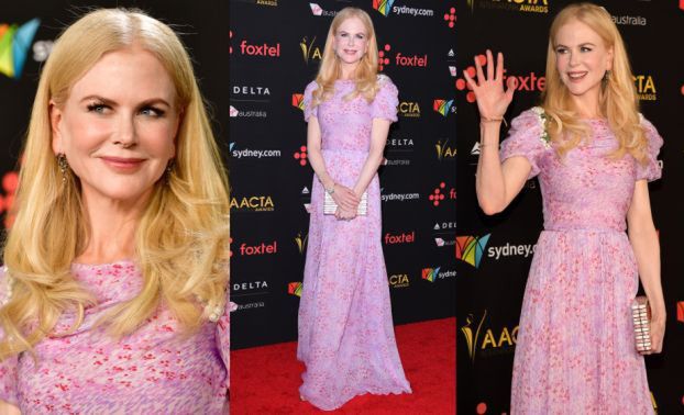 Romantyczna Nicole Kidman w różowej sukience