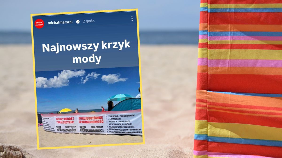 Firma oferująca gotówkę za nieruchomości reklamowała się na plaży