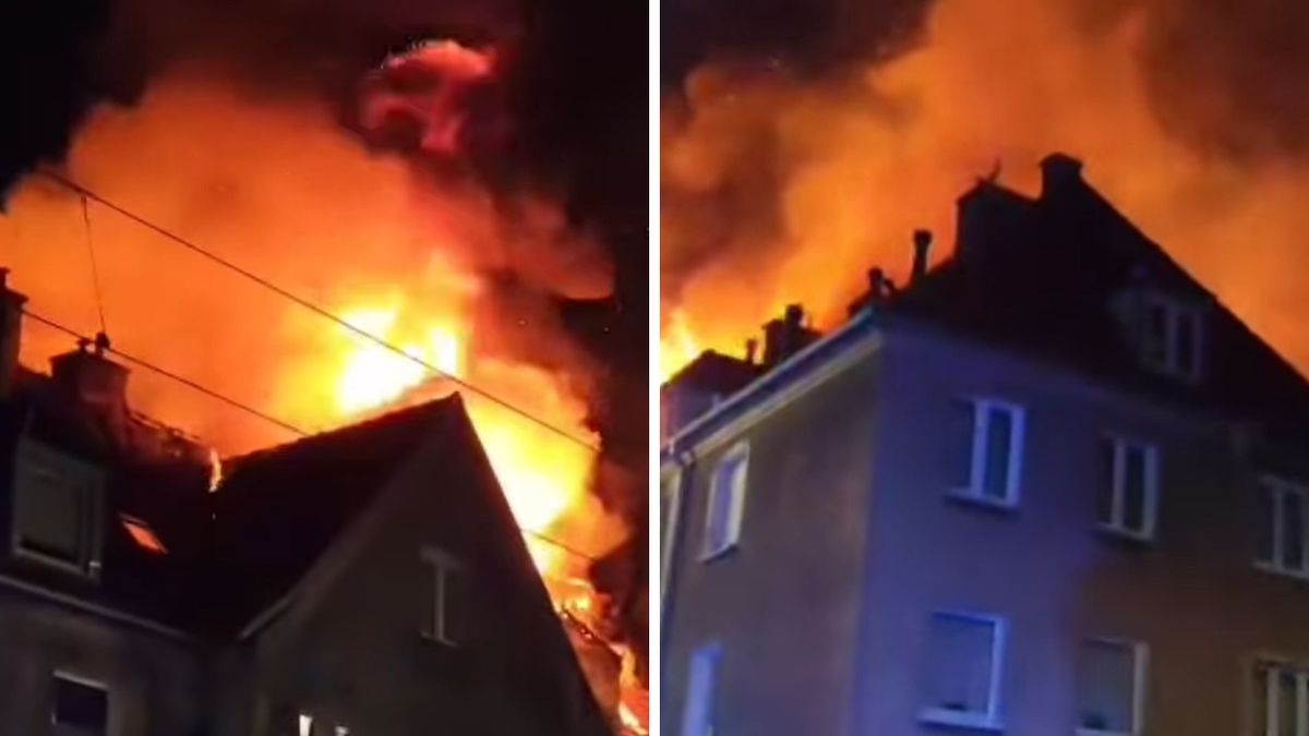 Pożar kamienicy w Gdańsku