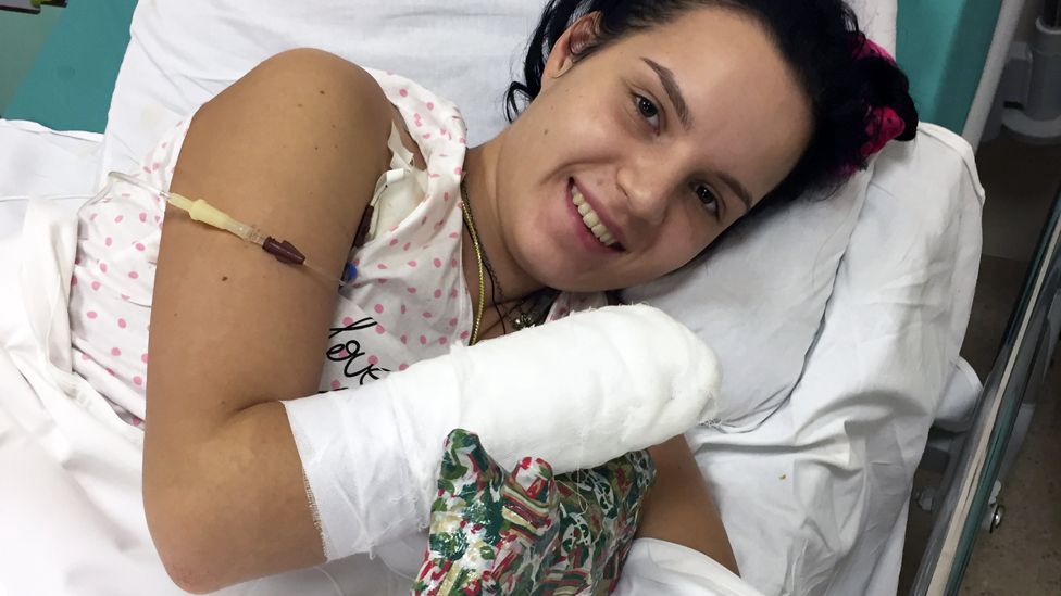 Margarita Graczewa w szpitalu po odcięciu rąk (Fot. Margarita Gracheva)