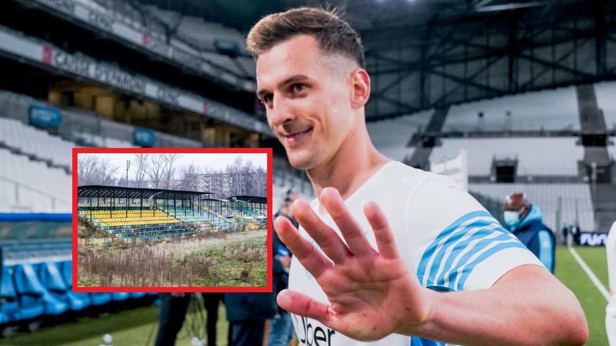 Arkadiusz Milik (na małym zdjęciu - niszczejący stadion przy ul Zgody w Katowicach)