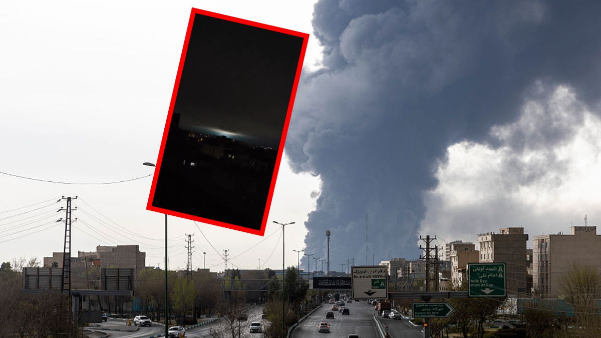 Niecodzienne rozbłyski nad niebem w Teheranie.