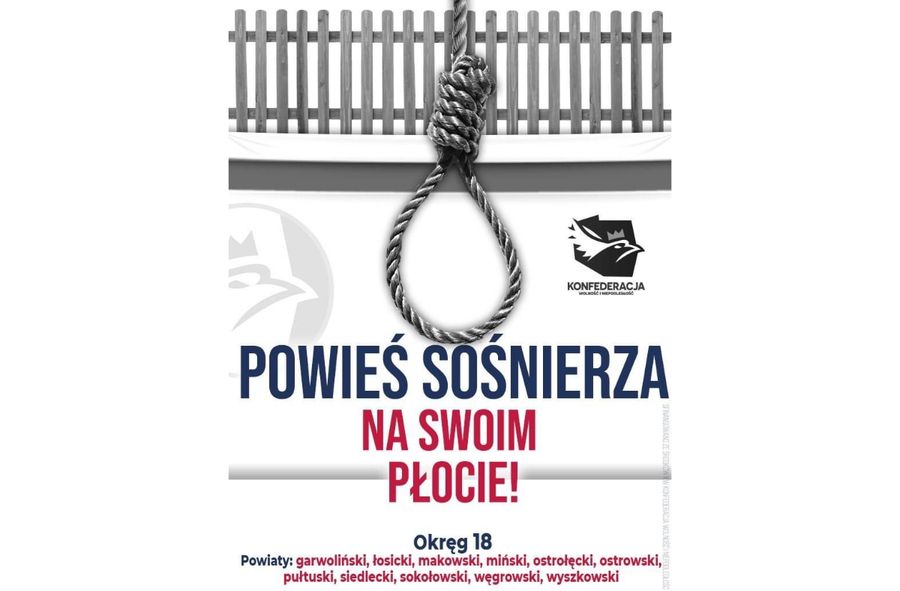 Oburzający plakat Dobromira Sośnierza