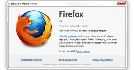 Firefox 7.0 - lepsza wydajność i mniejsze zużycie RAM-ul